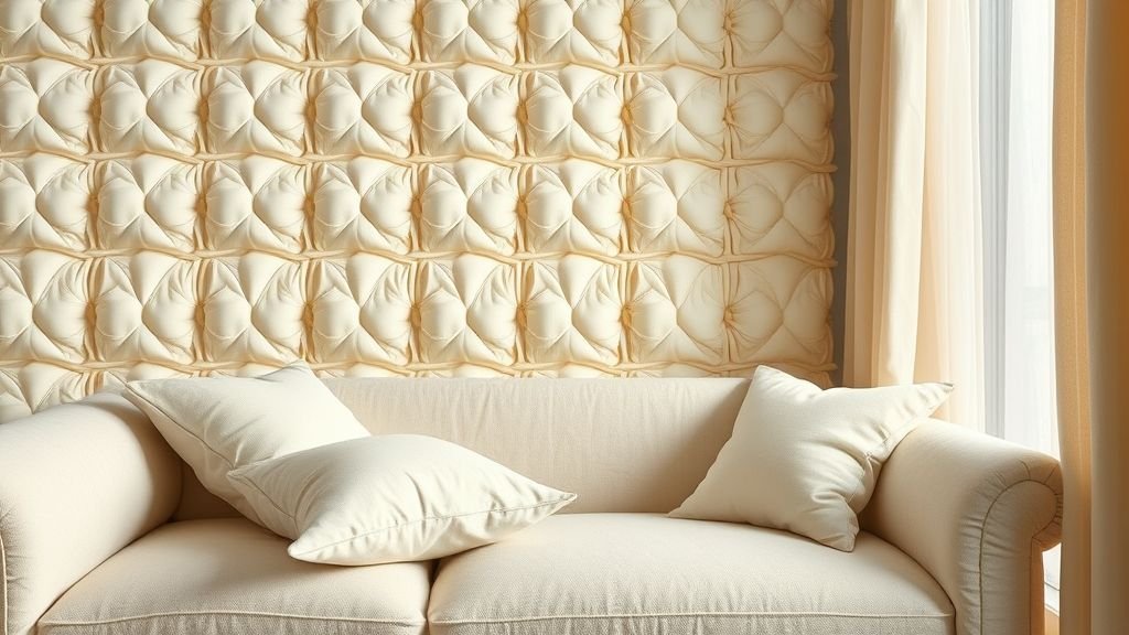 The Raspberry Mille-Feuille Home Aesthetic 4 Puff pastry inspired interior décor textures with quilted cushions and pleated fabrics.
