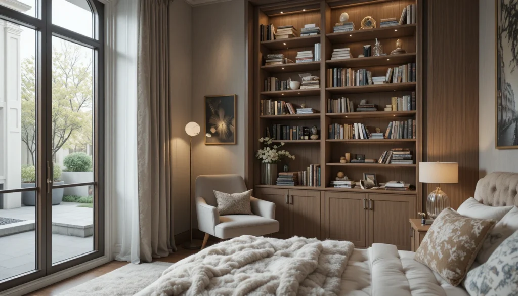 Modern Bedroom Ideas for a Dreamy Space 10 Bedroom corner with comfortable reading chair and lamp forming a peaceful retreat.