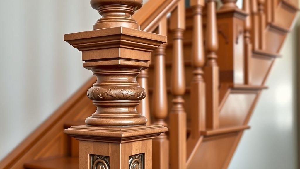Staircase Makeover Ideas to Transform Your Home 14 wooden staircase with decorative carved newel post