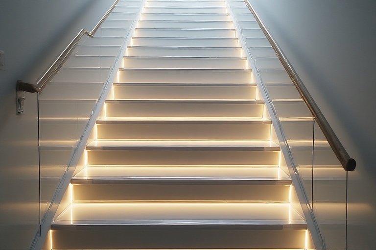 Staircase Makeover Ideas to Transform Your Home 5 staircase with LED step lighting and glass railing in a contemporary home