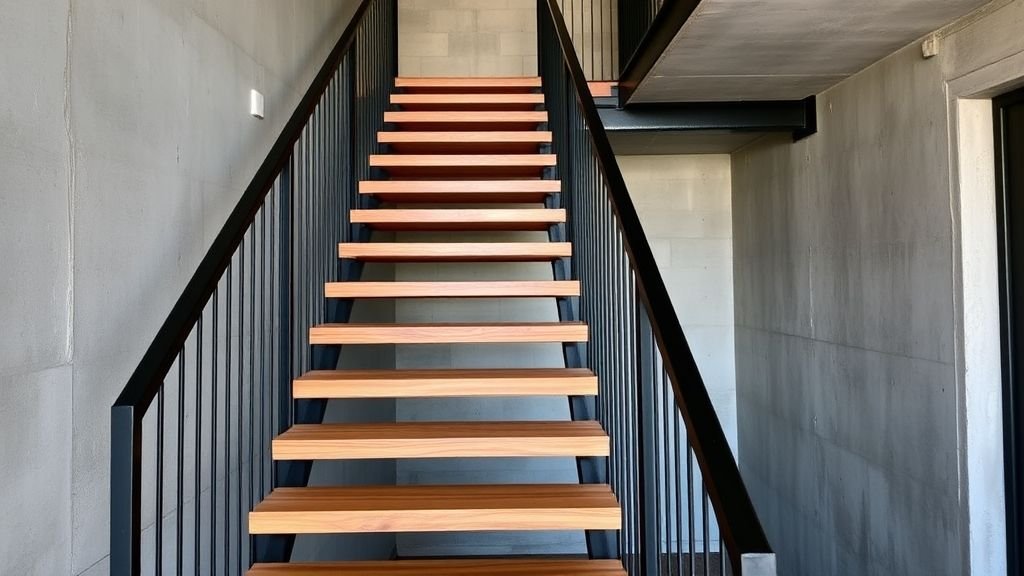 Staircase Makeover Ideas to Transform Your Home 12 staircase with wood steps and iron railing in industrial-style home