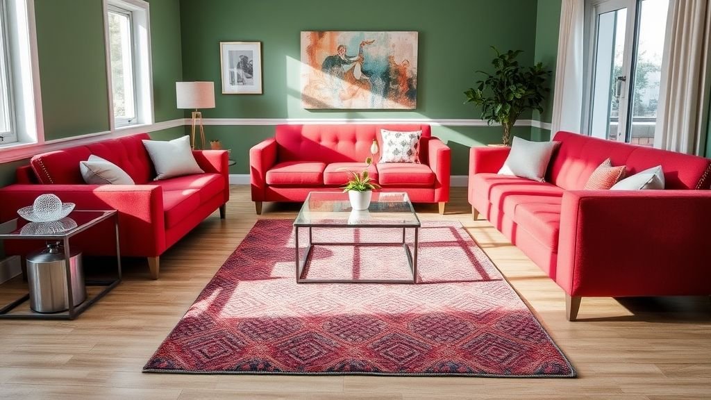 Modern Living Room Ideas 5 Living room with bold patterned rug adding character and depth to a neutral interior.