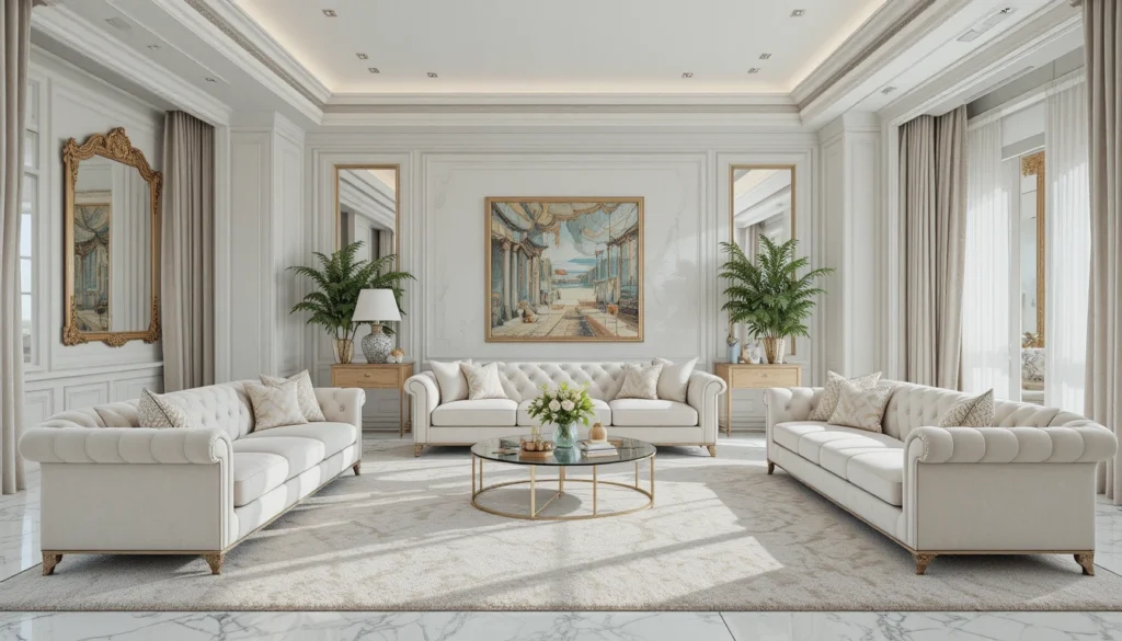 The Raspberry Mille-Feuille: A Statement Dessert for Elegant Home Decor 6 Interior showcasing the art of symmetry with balanced furniture and décor.