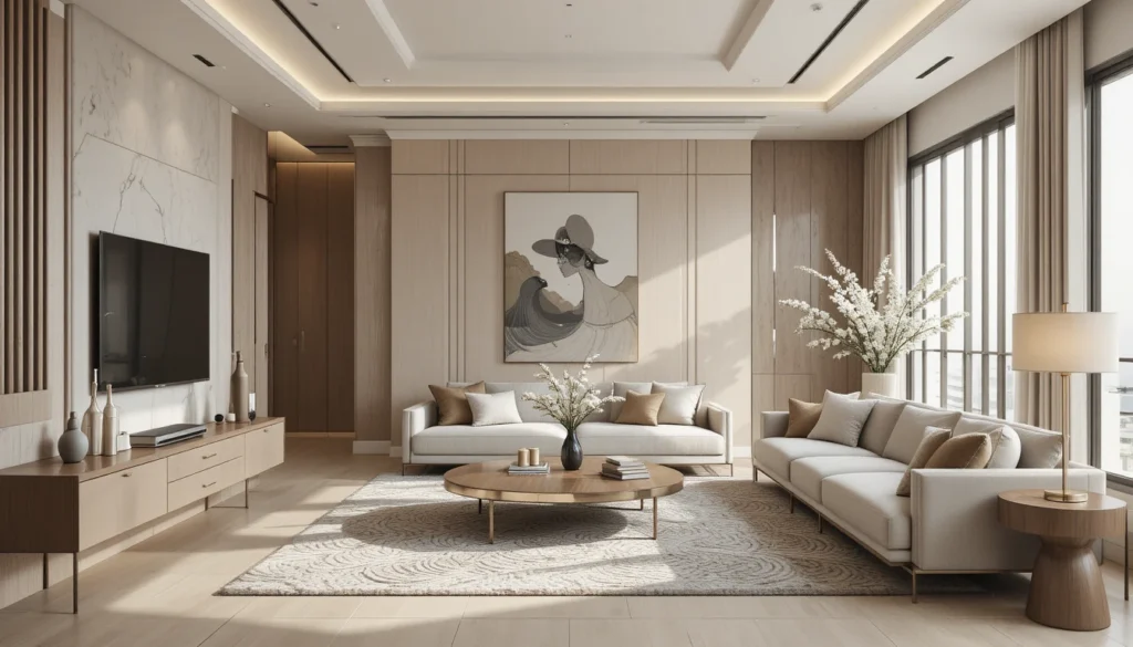 Luxury & Modern Home Decor 3 Modern luxury home interior with soothing neutral color palette and refined decor.
