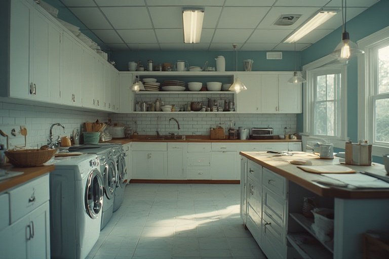 Laundry Room Ideas for Organized and Stylish Living 7 well lit laundry workspace