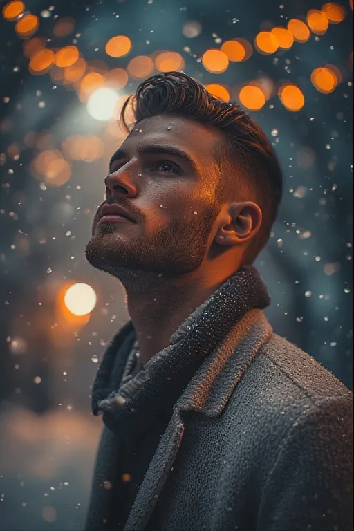 "James featuring winter hairstyle with accessories like beanie and clips for a glam look."