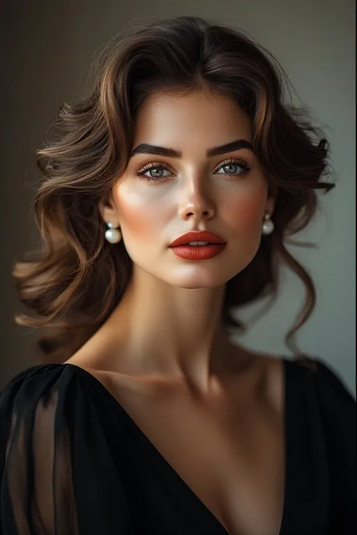 Chic and Trendy Fashion Hairstyles for Every Occasion 3 Woman with soft classic waves and elegant outfit showcasing timeless beauty.