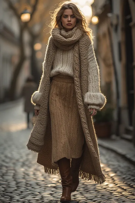 10+Stockholm Style Inspiration Fashion Ideas 9 Cozy Scandinavian knitwear outfit in neutral tones.