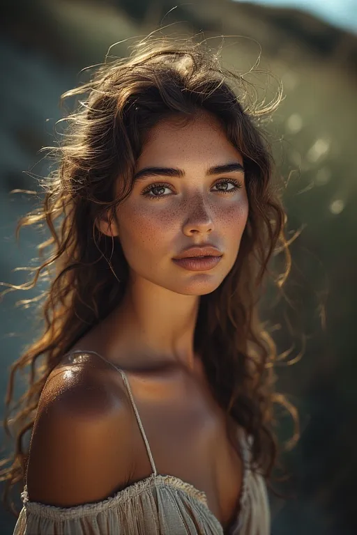 Woman with effortless beach waves hairstyle for relaxed everyday look.