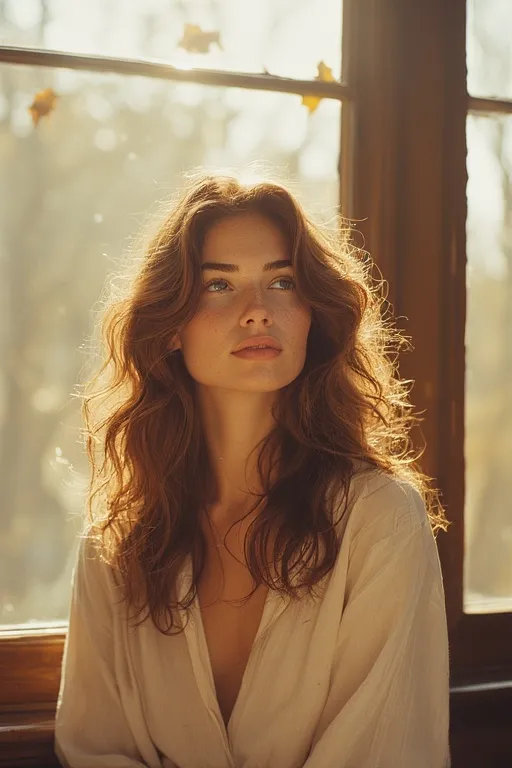 Fall haircare essentials including oils, masks, and combs arranged decoratively