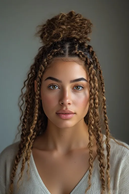 Protective braided styles on curly hair that maintain health and style.