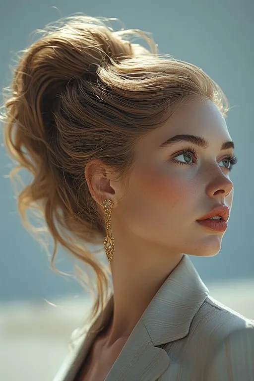 Woman with sleek high ponytail hairstyle reflecting elegant everyday glamour