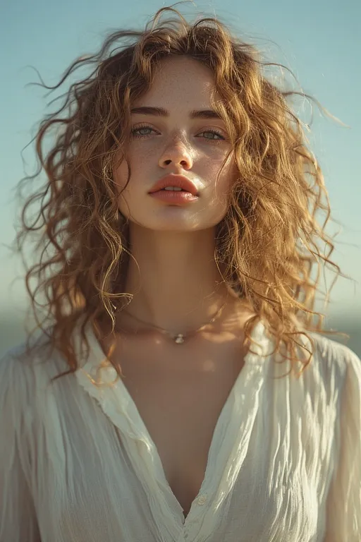 Soft curls hairstyle for everyday elegance and feminine charm.