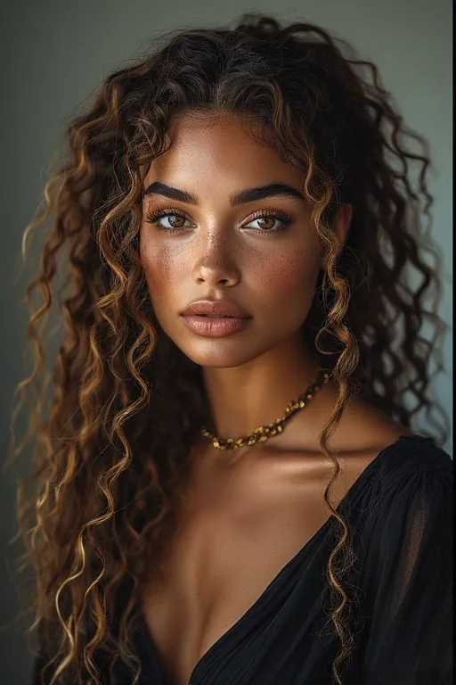 Woman with curly hair and side braids showcasing a creative, natural hairstyle.