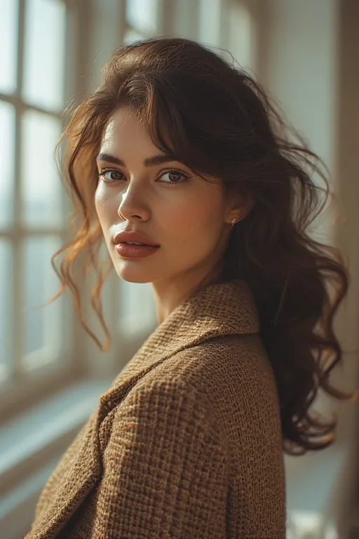 Timeless Fashion Hairstyles for a Chic Modern Look 2 Fashionable woman showcasing harmony between hairstyle and outfit.