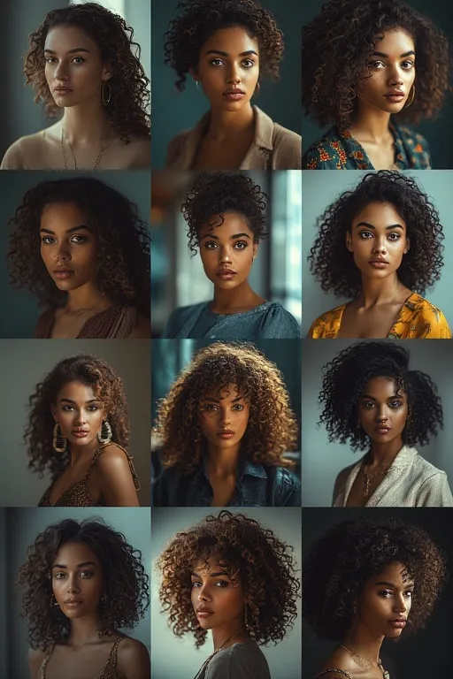 Gorgeous Curly Hairstyles for Every Texture and Occasion 5 Variety of trendy curly hairstyles including afros, updos, and half-up styles for any occasion.